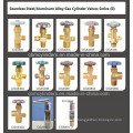 O2 CO2 H2 N2 Argon Helium Nh3 Cylinder Valves